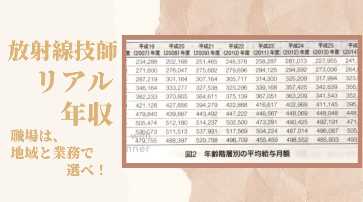 放射線技師の給料 年収のリアル 地域や業務内容で大きく異なる 放射線技師f太郎のブログ